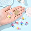 8Pcs 8 Colors Painted Glass Beads LAMP-YW0004-07-5