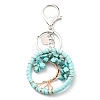 Synthetic Turquoise Keychains TREE-PW0001-04C-2