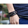Braided Cowhide Bracelets FS-WG8B33A-01-4