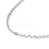 Anti-Tarnish Rhodium Plated 925 Sterling Silver Beadable Necklaces STER-I021-01P-2