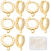 12Pcs Brass Huggie Hoop Earring Findings KK-CN0003-37-1