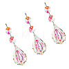 3Pcs Crystal Glass Hanging Sun Catcher AJEW-TADJ0001-08D-1