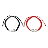 2Pcs Infinity 201 Stainless Steel Link Bracelets BJEW-JB13789-3