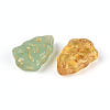 Christmas Baking Paint and Golden Metal Enlaced Glass Beads DGLA-T004-36M-2
