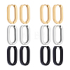 12Pcs 3 Colors 316 Stainless Steel Hoop Earrings EJEW-UN0003-23B-1
