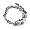 Electroplated Transparent Glass Beads Strands GL-CBA98F0-09C-3