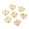 Brass Micro Pave Clear Cubic Zirconia Pendants ZIRC-J024-14G-1