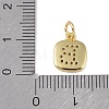 Rack Plating Brass Micro Pave CLear Cubic Zirconia Charms KK-E110-14G-B-3