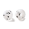Spray Painted ABS Plastic European Beads KY-G033-01B-01-2