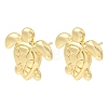 Turtle Brass Stud Earrings EJEW-D352-04G-4