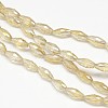 Electroplate Crystal Glass Rice Beads Strands EGLA-F042-A08-2