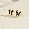 Butterfly 201 Stainless Steel Stud Earrings YM0413-1-1