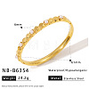 316L Surgical Stainless Steel and Imitation Pearl Hinged Bangles for Women WG36166-01-1