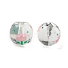 Transparent Printed Acrylic Beads OACR-H124-06C-2