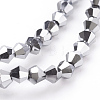 Electroplate Glass Beads Strands X-EGLA-S057-4-3