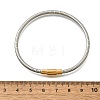 304 Stainless Steel Twisted Rope Shape Bangles for Women BJEW-C091-02B-GP-5