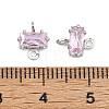 SHEGRACE Brass Pave Cubic Zirconia Rectangle Connector Charms XGRQ2O378-438B-P-3