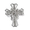 Cross Alloy Rhinestone Brooch Pins LS-JEWB-Z034-06P-02-1