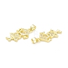 Rack Plating Brass Micro Pave Cubic Zirconia Pendants KK-C011-45G-3