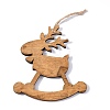 Christmas Reindeer/Stag Wooden Ornaments HJEW-G013-02A-2