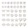 500Pcs 10 Style ABS Plastic Imitation Pearl Beads KY-BY0001-02-3