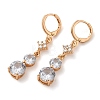 Rack Plating Golden Brass Dangle Leverback Earrings EJEW-B037-04G-1