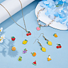 78Pcs 13 Styles Mixed Fruit Alloy Enamel Charms ENAM-DC0002-31LG-4