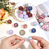 24Pcs 8 Colors Opaque Resin Rhinestone Beads RESI-PA0001-54-3