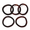 Natural Amber Beaded Stretch Bracelets for Women Men BJEW-D462-02B-2