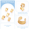 Unicraftale 10Pcs 5 Styles 304 Stainless Steel Open Cuff Ring Components STAS-UN0054-83G-5