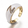 Brass Micro Pave Clear Cubic Zirconia Cuff Rings RJEW-H538-03G-Z-3