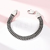 304 Stainless Steel Wheat Chain Bracelets for Women Men BJEW-C148-01AS-2