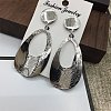 Iron Stud Dangle Earrings WGD53DC-04-1