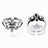 Zinc Alloy Cuff Finger Rings RJEW-N029-021-2