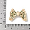 Brass Micro Pave Cubic Zirconia Pendants with Glass KK-U052-27G-01-3