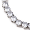 Brass with Cubic Zirconia Link Bracelets BJEW-Q350-01P-2