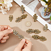 6 Pairs Vintage Cloud Pattern Alloy Buckle for Clothing & Bags BUTT-FH0001-043-3