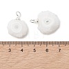 Natural Sunflower Druzy Agate Slice Pendants PALLOY-JF05234-4
