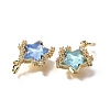 Brass Micro Pave Cubic Zirconia Charms KK-Q043-04G-2