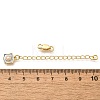 Brass ABS Imitation Pearl Ends with Chain KK-K398-10G-3