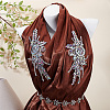 Flower Resin Rhinestone Decorative Corsages for Clothing Accessories PATC-WH0021-064E-4