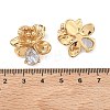 Valentine's Day 304 Stainless Steel Cubic Zirconia Stud Earrings for Women EJEW-F411-01G-02-3