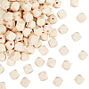 100Pcs Unfinished Wood Faceted Cube Beads WOOD-PA0001-75C-1