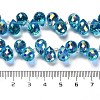 Electroplate Glass Beads Strands EGLA-D030-17D-4