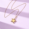 304 Stainless Steel Star Pendant Cable Chain Necklaces for Men Women NJEW-K308-02A-G-2