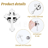 4Pcs Cross Stainless Steel Lapel Pin Back Brooches for Backpack Clothes JEWB-GA0001-53P-3