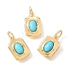 Synthetic Turquoise Pendants KK-N289-02G-1