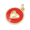 Brass Enamel Pendants KK-L251-02G-A02-2