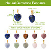 Fashewelry 20Pcs 10 Styles Natural Mixed Gemstone Pendants G-FW0001-39-16