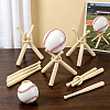10 Sets Wooden Mini Bat Baseball Stands ODIS-TW0001-06B-4